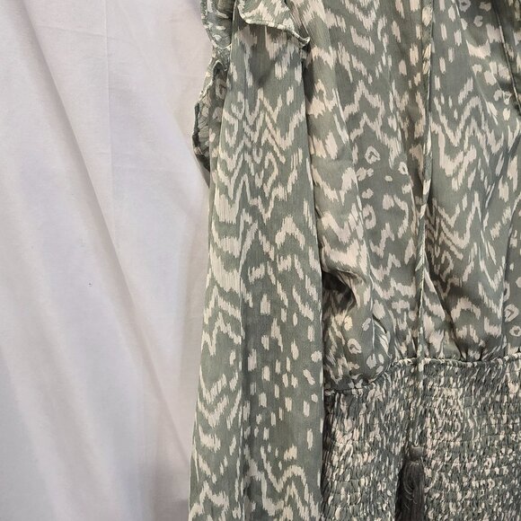 NWT Dress Forum Dress Green Size Small Ruffles Smacked - Picture 5 of 11